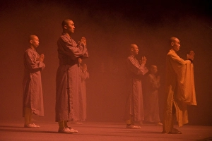 Shaolin monks during a show on the 22nd of March 2009 in Berlin