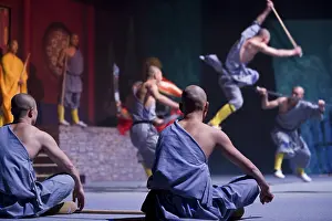 Shaolin monks during a show on the 22nd of March 2009 in Berlin
