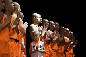 Shaolin monks during a show on the 22nd of March 2009 in Berlin