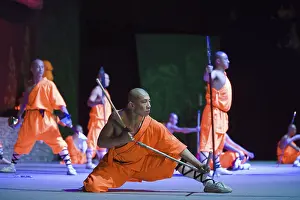 Shaolin monks during a show on the 22nd of March 2009 in Berlin