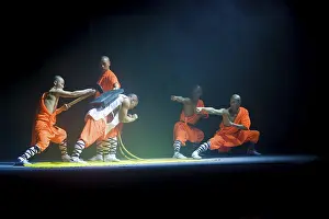 Shaolin monks during a show on the 22nd of March 2009 in Berlin