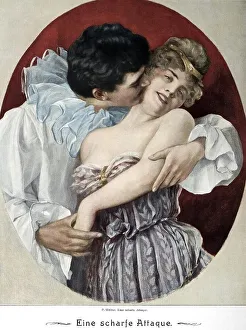 A sharp Attack, illustration from the Moderne Kunst in Meisterholzschnitten yearbook