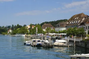 Ships and buildings at the landing place