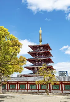 Shitennoji Temple with five-story pagoda Gojunoto