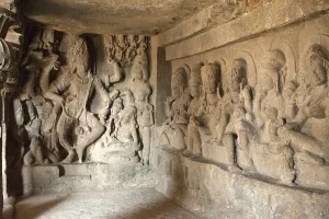 Shiva tandav nritya at ellora cave known as ramesvara