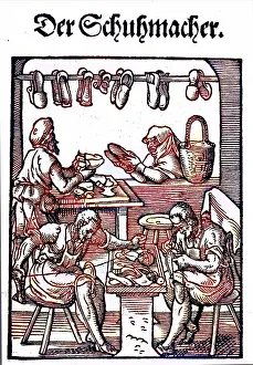 The Shoemaker, woodcut