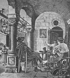 Shoemaker's workshop, shoemaker