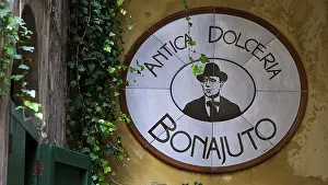 Shop sign, round, Antica Dolceria Bonajuto