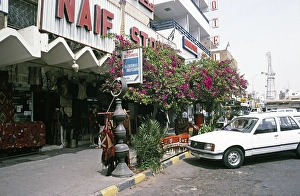 Shops and hotel in the city centre of Naif Store in Aqaba, Jordan, 1998, Asia