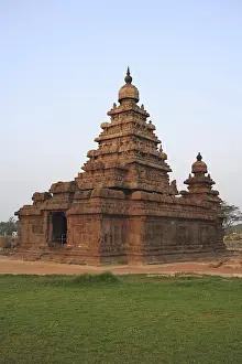 Shore temple dedicated to gods Vishnu and Shiva built c