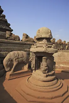 Shore temple dedicated to gods Vishnu and Shiva built c