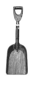 Shovel, historical illustration from: Theodor Lange