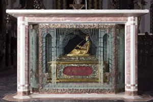 Shrine of St Apollinaris under the altar mensa