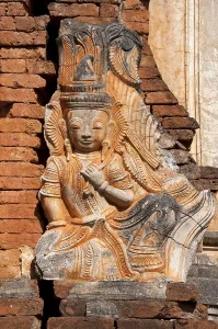 The Shwe Indein Pagoda is a collection of Buddhist stupas dating back to the 17th and 18th centuries CE