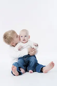 Siblings, brother with his little sister