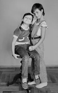 Siblings, girls, 9 and 11 years