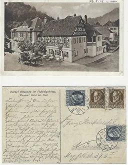 Both sides of a picture postcard from 1919
