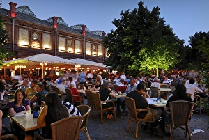 Sidewalk cafe and restaurant on the Hackescher Markt square