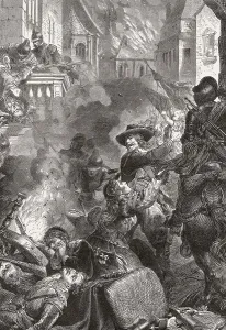 The siege and destruction of Magdeburg in 1631 by imperial troops under Tilly and Pappenheim