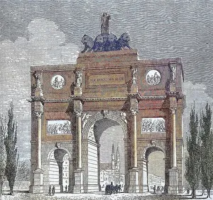 The Siegestor gate in Munich, Bavaria