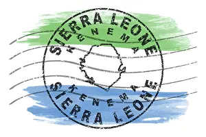 Sierra Leone Kenema Round Seal Map Design