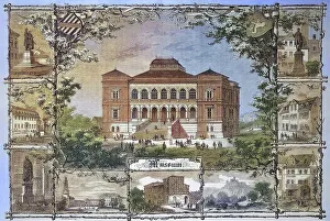 Sights in the city of Weimar in 1869