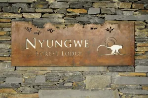 Sign at the entrance to the Nyungwe Forest Lodge