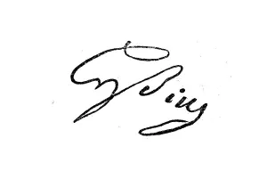Signature, Lessing's handwriting