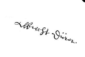 Signature, manuscript by Abrecht Duerer