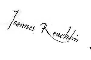 Signature, manuscript by Johannes Reuchlin