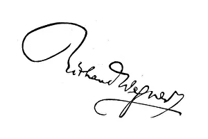 Signature, manuscript by Richard Wagner