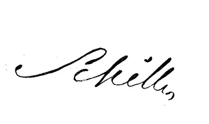 Signature, manuscript by Schiller