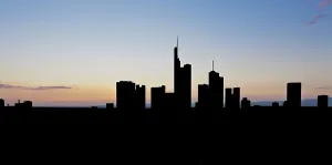 Silhouette, skyline of Frankfurt am Main