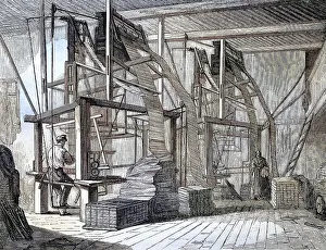 Silk Fabric Making Studio, 1880