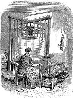 Silk production, Ourdissage, winding machine