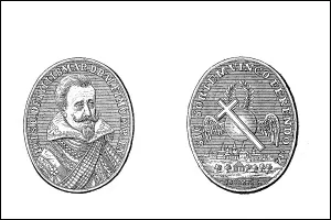 Silver medal with the portrait of Tilly