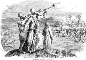 The silver trumpets, crowd, departure