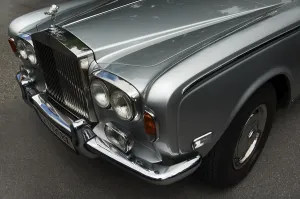 Silver vintage Rolls Royce