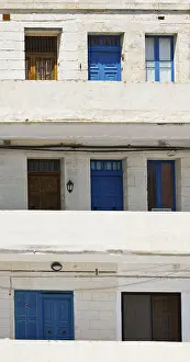 Framed Print : Simple building with windows, doors and balconies in the style of constructivism on Malta Framed Print : Simple building with windows, doors and balconies in the style of constructivism on Malta