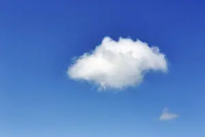 Category Historic EN Prints: Single cumulus cloud, cumulus in the blue sky