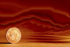 One single Indian currency five rupees coin and artistic background backside embossed Jawaharlal Nehru Centenary 1989