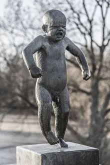 Sinnataggen, Bronze sculpture of a stubborn
