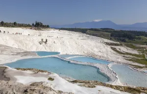 Sintered limestone terraces of Pamukkale