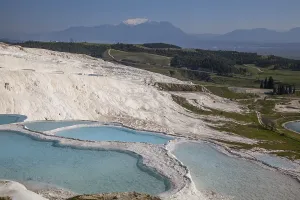 Sintered limestone terraces of Pamukkale