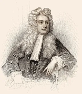 Sir Isaac Newton, 1642-1726, englischer Physiker und Mathematiker