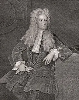 Sir Isaac Newton, 1642-1726, an English physicist and mathematician