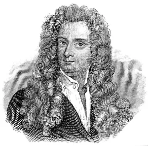 Sir Isaac Newton, 1642 - 1727, an English physicist and mathematician