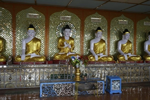 Sitting Buddha statues, Umin Thonze Pagoda