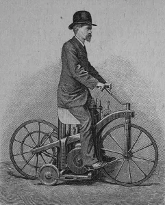 Sitzrad motorcycle with a daimler engine
