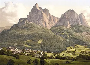 Siusi with the Sciliar massif, formerly Tyrol